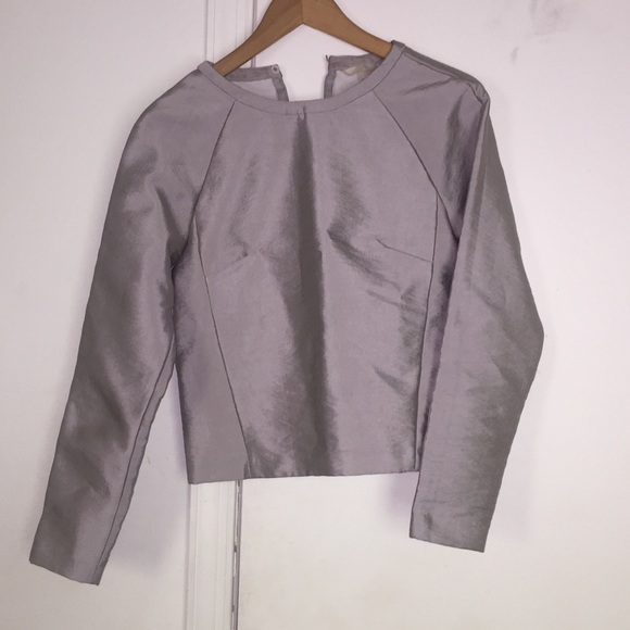 Structured Gray Blouse - Picture 2 of 4